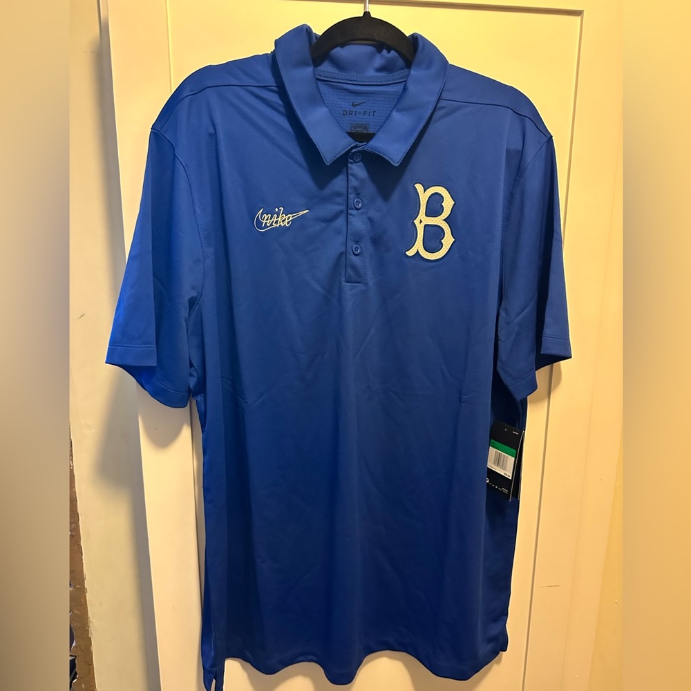 Brand new Brooklyn Dodgers Nike Cooperstown Collection Polo